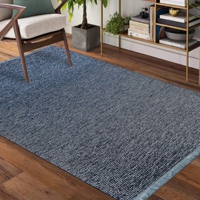 Kiváló minőségű kék szőnyeg a nappaliba Szélesség: 80 cm | Hossz: 150 cm