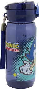 Sonic a sündisznó Thunder műanyag kulacs akasztóval 600 ml