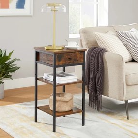 Éjjeliszekrény ARIN barna/fekete