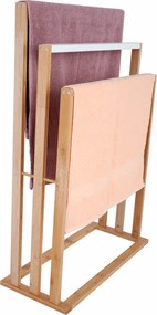 Törülközőtartó, bambusz/fehér, KOMO NEW