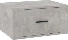 vidaXL betonszürke falra szerelhető éjjeliszekrény 50 x 36 x 25 cm