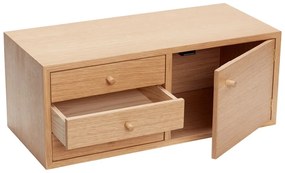 Natúr színű függő szekrény tölgyfa dekorral 50x20 cm Piccolo – Hübsch