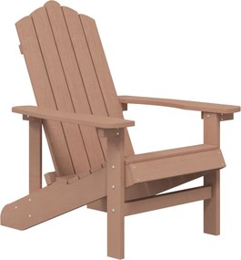 vidaXL barna HDPE kerti adirondack szék