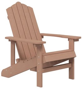 vidaXL barna HDPE kerti adirondack szék