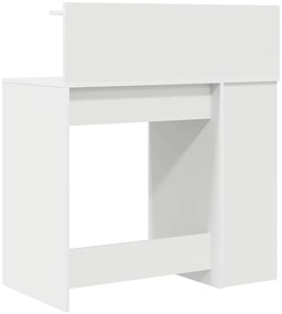 Íróasztal tárolóval polcokkal Fehér 90 x 48 x 101.5 cm Faanyag