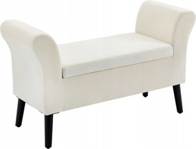 Kárpitozott Pad Tárolóval 111,5X41X65 CM Háttámlával