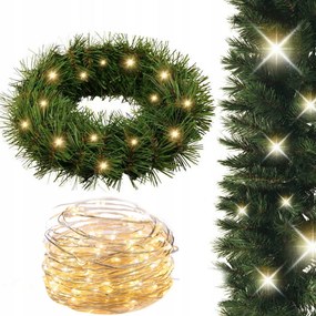 Koszorú Nád Dekoráció Karácsonyi Led Lámpák Nagy Ajtó