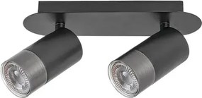 Rabalux beltéri karos spotlámpa gu10 2x5w matt fekete zircon