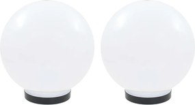 vidaXL 2 db LED gömblámpa 25 cm PMMA