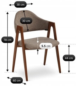 Étkezőszék Trüffel/Dió Színben. RUIZ