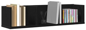 CD Falipolc Fekete Tölgy 75x18x18 cm Mérnöki Fa