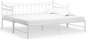vidaXL fehér fém kihúzható kanapéágy-keret 90 x 200 cm