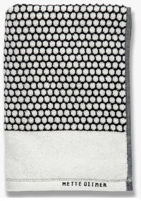 Fekete-fehér pamut fürdőlepedő 70x140 cm Grid – Mette Ditmer Denmark