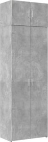 vidaXL betonszürke szerelt fa tárolószekrény 70 x 42,5 x 225 cm