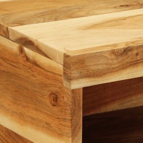 tömör akácfa falra szerelhető TV-szekrény 60x30x19 cm