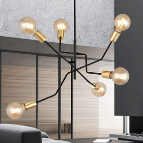 Emibig modern mennyezeti lámpa bolt fekete emi1125/6