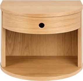 Világos natúr színű éjjeliszekrény tölgyfa dekorral Paron – Actona