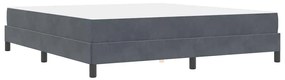 Boxspring ágy matraccal Sötétszürke 180 x 200 cm Bársony
