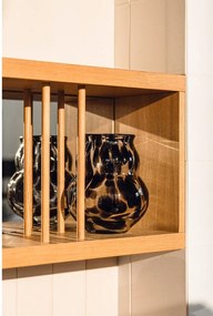 Sötétbarna üveg kézzel készített váza (magasság 22 cm) Dam – noo.ma