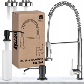 Konyhai csaptelep flexibilis forgatható magas kifolyócső króm Adagoló