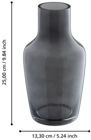 Eglo 421225 - Üvegváza SIRANANA 25x13,3 cm fekete