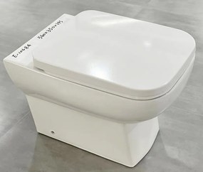 Eros ES CLASSIC - padlón álló WC - ülőkével komplett - perem nélküli öblítés - alsó/ hátsó kifolyású