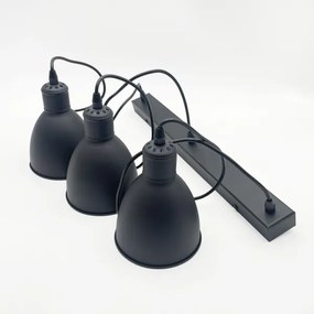 Brilagi - RIDDY LED csillár kábelen 3xE27/60W/230V fekete