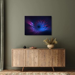 Kép - virág absztrakció (üvegen) (70x50 cm)