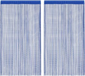 vidaXL 2 db kék zsinórfüggöny 140 x 250 cm