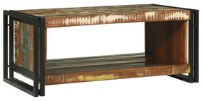 Dohányzóasztal 90x50x38 cm Tömör Fa Újrahasznosított