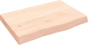 vidaXL kezeletlen tömör tölgyfa asztallap 60x40x(2-6) cm