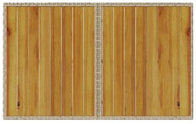 bézs polyrattan falapos kerti asztal 110x68x70 cm