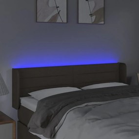 tópszínű szövet LED-es fejtámla 147 x 16 x 78/88 cm