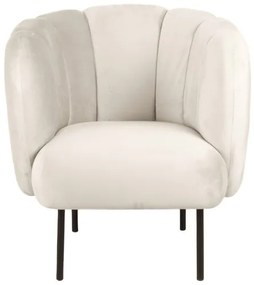 Tulip bársony design fotel fehér