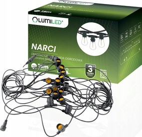 Kerti girland Kültéri Lánc Fényfüzér 15m 15x E27 Prémium