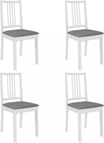 5-részes fehér MDF étkezőgarnitúra