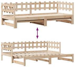 kihúzható heverő fiókokkal matrac nélkül 80 x 200 cm