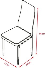 Catini Austin Étkezőgarnitúra 4x szék + asztal - Fehér