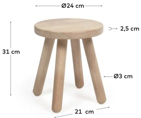 Dilcia kaucsukfa gyerek ülőke, ø 24 cm - Kave Home