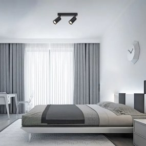 Rabalux 2085 - SOLO mennyezeti spotlámpa 2xGU10/25W/230V fekete