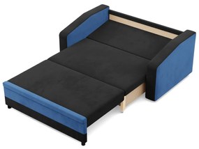 Hewlet kanapé, szövet anyag, fekete - kék