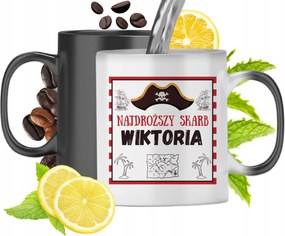 Varázsbögre Viktória Fekete Matt Nyomtatott Fotóval 330ml