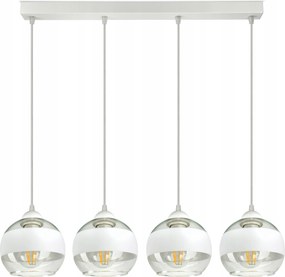 Mennyezeti FĂŒggĆ LĂĄmpa CsillĂĄr FehĂ©r Ăveg Gömbök White Belt BZ4 Led E27