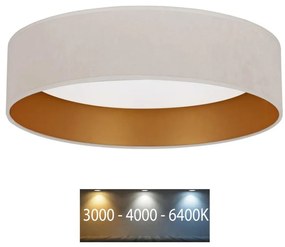Brilagi - VELVET LED mennyezeti lámpa 24W 230V 3000/4000/6400K krém/arany