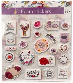 Színes Flowers szivacs matrica 22 db-os