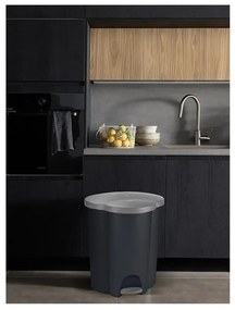 Műanyag szelektív pedálos szemetes 17+17+6 l Trio - Curver