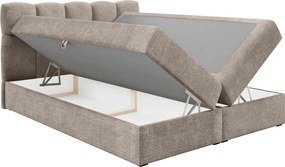 Boxspring ágy, 160x200, szürkésbézs Taupe, NEGRY