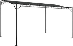 vidaXL antracitszürke szövet és acél pavilon 4 x 3 m 180 g/m²