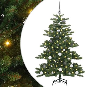 vidaXL Műanyag Hajtogatós Karácsonyfa Zöld 150 cm PVC és Acél