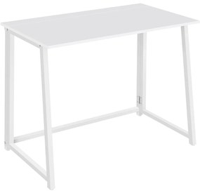 Dolgozószobai szett – összecsukható íróasztal ZARIMO 80×40 cm fehér + irodai szék AVOLA VELVET világosbarna